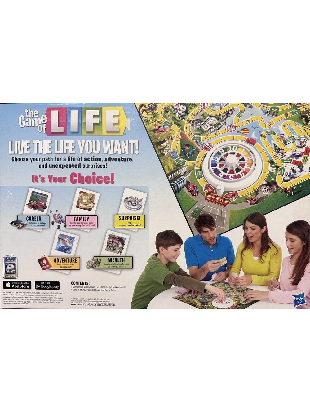The Game of Life Board Game Hasbro 2013 Instant Set Up & Easy Play Edition